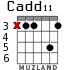 Cadd11 for guitar - option 3