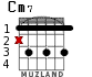 Cm7 for guitar - option 3