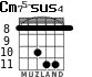 Cm75-sus4 for guitar - option 5
