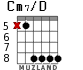 Cm7/D for guitar - option 2
