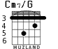 Cm7/G for guitar - option 1