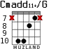 Cmadd11+/G for guitar - option 5