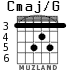 Cmaj/G for guitar - option 3