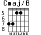 Cmaj/B for guitar - option 3