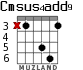 Cmsus4add9 for guitar - option 3