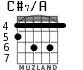C#7/A for guitar - option 3