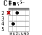 C#m75- for guitar - option 1
