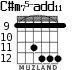 C#m75-add11 for guitar - option 6