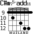 C#m75-add11 for guitar - option 7