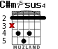 C#m75-sus4 for guitar - option 3