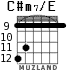 C#m7/E for guitar - option 5