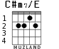 C#m7/E for guitar - option 1