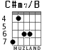 C#m7/B for guitar - option 3