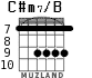 C#m7/B for guitar - option 4
