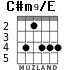 C#m9/E for guitar - option 2