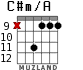 C#m/A for guitar - option 8