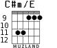 C#m/E for guitar - option 8