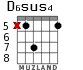 D6sus4 for guitar - option 4
