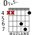 D7+5- for guitar - option 3