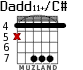 Dadd11+/C# for guitar - option 2