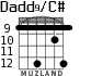 Dadd9/C# for guitar - option 10