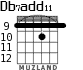 Db7add11 for guitar - option 4