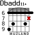 Dbadd11+ for guitar - option 5