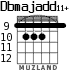 Dbmajadd11+ for guitar - option 3