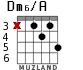 Dm6/A for guitar - option 3