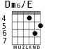 Dm6/E for guitar - option 3