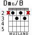Dm6/B for guitar - option 3