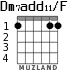 Dm7add11/F for guitar - option 1