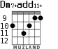 Dm7+add11+ for guitar - option 4