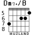 Dm7+/B for guitar - option 2