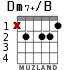Dm7+/B for guitar - option 1