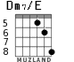Dm7/E for guitar - option 3