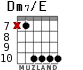 Dm7/E for guitar - option 4