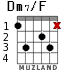 Dm7/F for guitar - option 3