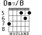 Dm7/B for guitar - option 3