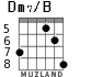 Dm7/B for guitar - option 4