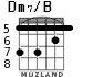 Dm7/B for guitar - option 5