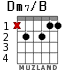 Dm7/B for guitar - option 1
