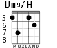 Dm9/A for guitar - option 3