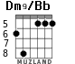 Dm9/Bb for guitar - option 2
