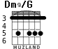 Dm9/G for guitar - option 2