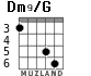 Dm9/G for guitar - option 3