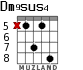 Dm9sus4 for guitar - option 2