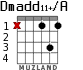 Dmadd11+/A for guitar - option 1
