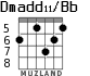 Dmadd11/Bb for guitar - option 3