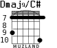 Dmaj9/C# for guitar - option 6